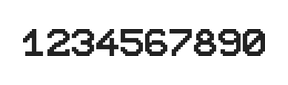 10×12数字点阵字体 ddN1012AB0068