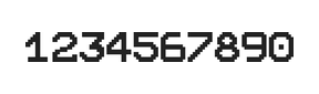 10×12数字点阵字体 ddN1012AB0077