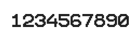 10×12数字点阵字体 ddN1012AB0078