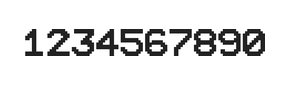 10×12数字点阵字体 ddN1012AB0083