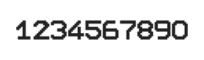 10×12数字点阵字体 ddN1012AB0087