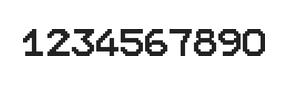 10×12数字点阵字体 ddN1012AB0090