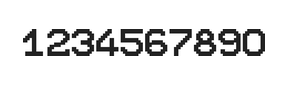 10×12数字点阵字体 ddN1012AB0105