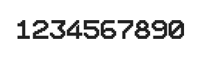 10×12数字点阵字体 ddN1012AB0106