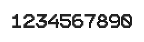 10×12数字点阵字体 ddN1012AB0115