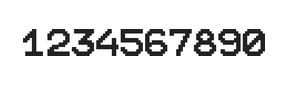 10×12数字点阵字体 ddN1012AB0116