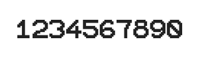 10×12数字点阵字体 ddN1012AB0117