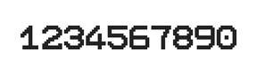 10×12数字点阵字体 ddN1012AB0123