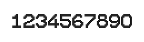 10×12数字点阵字体 ddN1012AB0129