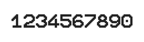 10×12数字点阵字体 ddN1012AB0131
