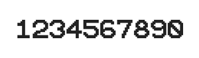 10×12数字点阵字体 ddN1012AB0142