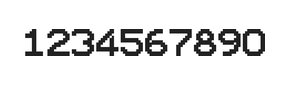 10×12数字点阵字体 ddN1012AB0148