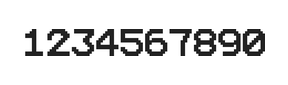 10×12数字点阵字体 ddN1012AB0150