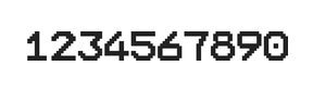 10×12数字点阵字体 ddN1012AB0153