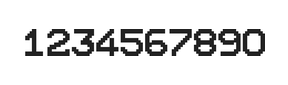 10×12数字点阵字体 ddN1012AB0155