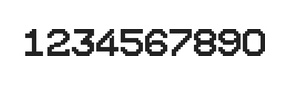 10×12数字点阵字体 ddN1012AB0157