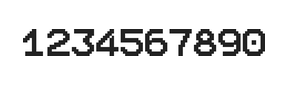 10×12数字点阵字体 ddN1012AB0160
