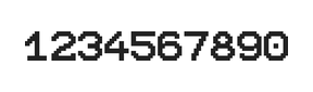 10×12数字点阵字体 ddN1012AB0167
