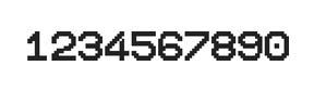 10×12数字点阵字体 ddN1012AB0169