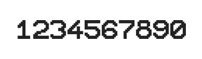 10×12数字点阵字体 ddN1012AB0173