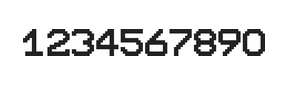 10×12数字点阵字体 ddN1012AB0175
