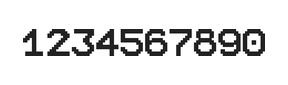 10×12数字点阵字体 ddN1012AB0182