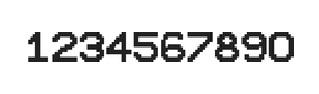 10×12数字点阵字体 ddN1012AB0189