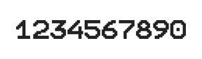 10×12数字点阵字体 ddN1012AB0191