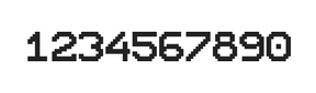 10×12数字点阵字体 ddN1012AB0199