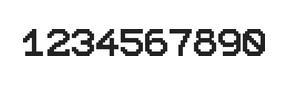 10×12数字点阵字体 ddN1012AB0200