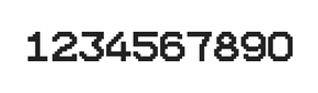 10×12数字点阵字体 ddN1012AB0203