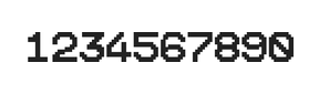 10×12数字点阵字体 ddN1012AB0205