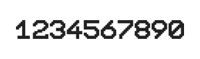 10×12数字点阵字体 ddN1012AB0206
