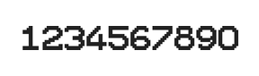 10×12数字点阵字体 ddN1012AB0212