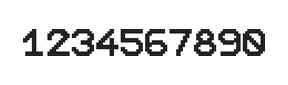 10×12数字点阵字体 ddN1012AB0219