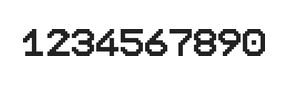 10×12数字点阵字体 ddN1012AB0237