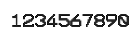 10×12数字点阵字体 ddN1012AB0238
