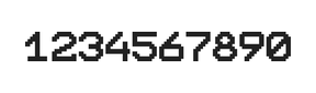 10×12数字点阵字体 ddN1012AB0247