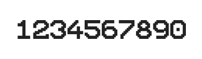 10×12数字点阵字体 ddN1012AB0248