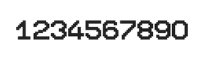 10×12数字点阵字体 ddN1012AB0251