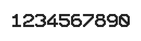 10×12数字点阵字体 ddN1012AB0257