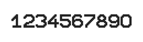 10×12数字点阵字体 ddN1012AB0260