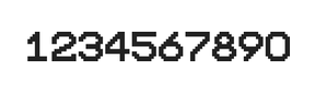 10×12数字点阵字体 ddN1012AB0267