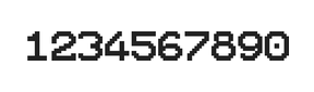 10×12数字点阵字体 ddN1012AB0273