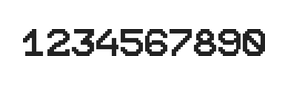10×12数字点阵字体 ddN1012AB0278