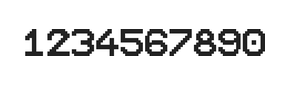 10×12数字点阵字体 ddN1012AB0284