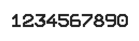 10×12数字点阵字体 ddN1012AB0290