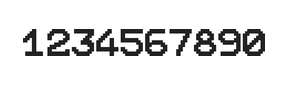 10×12数字点阵字体 ddN1012AB0297