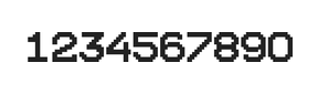 10×12数字点阵字体 ddN1012AB0311
