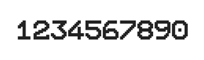 10×12数字点阵字体 ddN1012AB0313